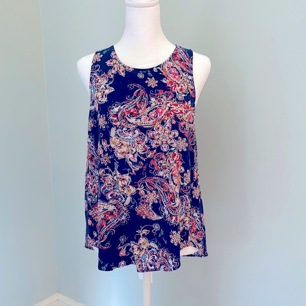 Cute paisley top - Pale Sky - S
